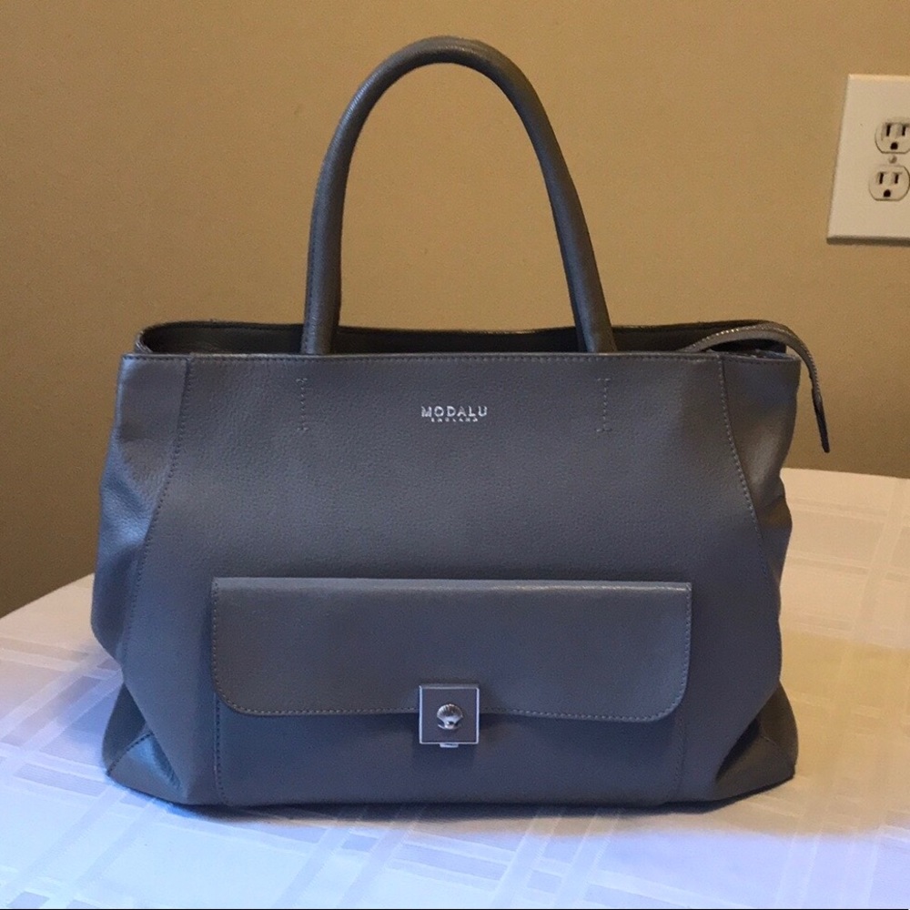 MODALU LONDON Verity Large Tote in Simple Grey